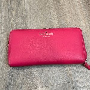Bright pink Kate Spade ♠️ wallet